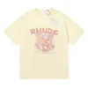 original Rhude Summer Designer mens Casual T-shirt top luxury monogram printed shirt mens and womens short sleeve fashion T-shirt Skateboard mens shirt trend cn