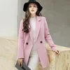 Damen Wollmischungen STEELE 2023 Wintermantel Damen Westernstil Langes Revers Kaschmir Europäische Modejacke Outwear Größe S-XXLDamen