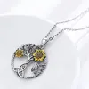 10Pcs Fashionable Creative Tree Of Life Sunflower Pendant Necklace Suitable for Women's Birthday Party Accessories