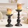 Bougeoirs Porte-fer Style européen Ornements Rétro Maison Cadeaux romantiques Aux chandelles Table de soirée Porta Velas Décor de bureau BS50ZT