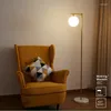 Vloerlampen melkachtig wit glas staan ​​voor woonkamer lichten slaapkamer marmeren staan ​​licht moderne lamp led decoratieve foyer foyer