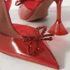 Sandálias Marca da moda Strass Bowknot Women Pumps Sexy transparente PVC Slingback Salto alto Jelly Shoes Summer Ladies Wedding Bridal Shoes J230601