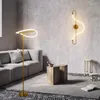 Pendant Lamps Simple Line LED Dining Room Lamp Living Study Bedroom Chandelier Model Decoration Ideas