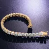 14K Gold Moissanite Diamond Tennis Chain 5mm 6-9 polegadas Icepou a cadeia de tênis de tênis de ouro sólido de ouro sólido