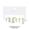 Stud jwer 6pcs złoty kolor krinekarski kolczyki obręcze unisex dla mężczyzn kobiety mody chrząstki punkowe obręcze piercing biżuteria Z0517