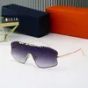 Designer LOU VUT luxury cool sunglasses 2023 Trimmed Frameless Ocean One Piece Sunglasses Fashion Street Shoot Versatile Network Red Glasses with original box