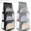 Sacs de rangement 6 poches sac à main organisateur suspendu pour garde-robe placard sac Transparent 3 couches étagère pliante divers