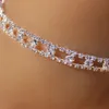 Anklets Real 925 Sterling Silver Prong Setting Tennis Chain Anklet Zirconia Wedding Jewelry Beach Baridal317V