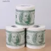 Toalhas de papel 1 rolo suprimentos para casa polpa de madeira cem dólares papel de papel imprimido papel de papel higiênico de papel higiênico