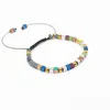 Strand Rainbow Hematite Rios de 3 mm charme Macrama de bracelete masculino para homens para homens homens corda tecer jóias feitas à mão BZB1001