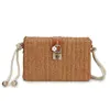 Evening Bags Summer Women Tassel Shoulder Bag Hand Made Exquisiteness Straw Mini Woven Flap Sweet Pastoral Style Rattan