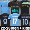 Lazio 2023 Coppa Italia 10주년 기념 축구 셔츠 22 23 24 Immobile IMMOBILE LUIS BASTOS SERGEJ BADELJ LUCAS J.CORREA ACERBI MARUSIC 홈 어웨이 축구 유니폼