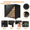 NIEUW 210D Oxford Doek Firewood Rack Cover waterdichte buitenratratio brandhout opslag Logrek met 4/8/12ft