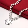 Correntes de alta qualidade 925 Sterling Silver Heart Shape Chain Charcle for Women Wedding noivado Jóias Fashion Party Gift Wholesale