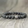 Strand Trendy Cassic Design Bracciale con perline da 8 mm per uomo Tiger Eye Pietra lavica Accessori da calcio creativi Gioielli con ciondoli Regalo fidanzato