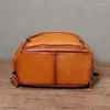 Backpack AETOO Retro Men's Cowhide Tree Paste Skin Bag Large Capacity 15.6 "computer Travel Genuine