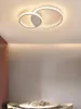 Plafonniers Moderne Télécommande Led Lampe Cercle Rond Anneau Lustre Pour Chambre À Manger Salon Allée Maison Nordic Luminaires