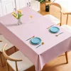 Table Cloth Solid Color Ins Style El Rectangular PVC Tablecloth Oil-Proof Waterproof Antifouling Cover Outdoor Dining