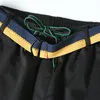 Lange Herrenhose mit hoher Taille, extra lange Länge, schwarze Cargohose, elastische Taillenbänder, große Größe, große, hohe, dünne Hose für Männer