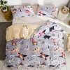 Bedding sets Lovely Dinosaur Print Queen Size Duvet Cover Set for Child Single Double Bed Kids Home Quilt and Pillowcases 230517