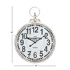 24 White Metal Pocket Watch Style Wall Clock