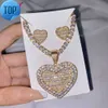 Ожерелья с подвесками в стиле хип-хоп, персонализированное ожерелье с изображением сердца, подарок маме, подвеска с фотографией, ожерелье с цирконом, ювелирные изделия на заказ