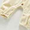 Rompers geboren jongensmeisjes corduroy jumpsuits kleren lente herfst baby jongens meisjes rompers lange mouw kinderen rompers 0-3 jaar 230517