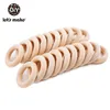 Baby Teethers Toys Consente di realizzare 50 pezzi di anelli di legno fai-da-te Personalizza 98705540mm Superficie liscia Legno di acero naturale Roditore Dentizione gratuita 230518