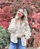 Damesbreien T -stukken Autumn en Winter Wool Ball Bat Dikke Dikke lijn losse dunne korte trui Cardigan Jacket Women 230518