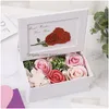 Декоративные цветы венки рама цветочная коробка подарок в день святого Валентина мать искусственные розы мыло мы с домашние украшения аксессуары De dhbzp