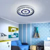 Lampadari LED Modern Blue Cartoon Timone Lampadario Lampade per camera da letto Camera dei bambini Luci stile pirata Apparecchio per illuminazione deco