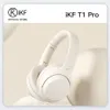 Słuchawki telefonu komórkowego IKF T1 Pro słuchawki nad uchem Bluetooth słuchawkowy Berkabel Nirkabel Kabel Aux Mikrofon Bawaan 100 Jam Suara Stereo Waktu Putar 230517