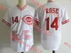 Johnny Bench honkbalshirt gestikt heren #11 BARRY LARKIN #14 Pete Rose truien S-3XL