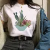 T-shirt da donna T-shirt da donna Lady Stampa dolce floreale Cactus Streetwear Pianta anni '90 Abbigliamento di tendenza Top Abbigliamento Bella camicia T-shirt da donna