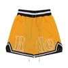 Rhude designers shorts mens shorts mesh andningsbara lösa mode shorts sommarstrand byxor flerfärgade valfritt