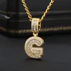 Pendentif Colliers Bling Savage Lettres Initiales pour Femmes En Acier Inoxydable 26 AZ Brillant Ice Out Chaîne Hip Hop Hommes Bijoux 230517