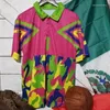 Men's T Shirts 1994 Retro Mexico Jorge Campos Rose/Blue Vintage Shirt Classic