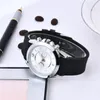 Kol saatleri lüks bayanlar altın basit dqg marka kuvars saat moda 2023 kadın siyah silikon elbise saat spor saatleri