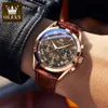 Zegarek na rękę olevs kwarc zegarek dla mężczyzn Top marka luksusowe zegarki księżycowe Wodoodporne zegarki S moda