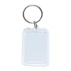 Bedelarmbanden 20 stcs acryl sleutelhange decoraties creatieve blanco sleutelring hanger transparante ketting ambachten voor zak rugzak