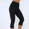 Pantalon actif 3/4 maille Yoga femmes mollet longueur Capri pantalon Sport Leggings Fitness Gym taille haute entraînement Leggins # T1P