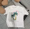 2023 Crianças meninos meninas verão de manga curta T-shirts Fuzzy palavras maré marca crianças Camisa solto de manga meia Tees Tops roupas de bebê Designer de luxo