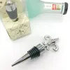 50pcs Fleurdelis Wine Stopper Wedding Favors Chrome Wine Bottle Stoppers w pudełku prezentowym idealne na każdą imprezę