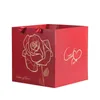 Present Wrap 10 PCS/Lot Valentine's Day Bouquet Bag Rose Garden Tote stor kapacitet Förpackning Storlek 27.5x27.5x27.5cm