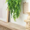 Fleurs décoratives longue guirlande artificielle vert plastique fausse plante rotin herbe bricolage fond de mariage fête jardin décoration mur organiser