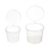 Storage Bottles 50pcs/set Clear Plastic Small Sauce Food Cups Pocket Condiments Containers Boxes With Sealing Lids Anti Leak 1oz/1.5oz