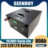 SeenRuy LTO 22S 52V 80AH LITIUM TITANATE BATTERI ANVÄNDNING 2.4V POUCH CELLER FÖR 48V 52V MOTORCYCLE SOLAR SYSTEM TRICYCLE SCOOTER