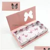 Förpackningsboxar Glitter False Eyelash Case 3D Mink Eyelashes Faux Cils Lash Stripe Empty Box Magnetic With Tray Drop Delivery Office S DHHVP