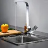 Kitchen Faucets Polished Chrome Brass Swivel Sinks Faucet 360 Degree Rotating Mixer Tap Classic Copper Single Hole Taps