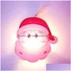 Kerstdecoraties Boom Hangende hanglamp Santa Snowman Deer Design Luminous houten ornament drop levering home tuin festiv dhmbk